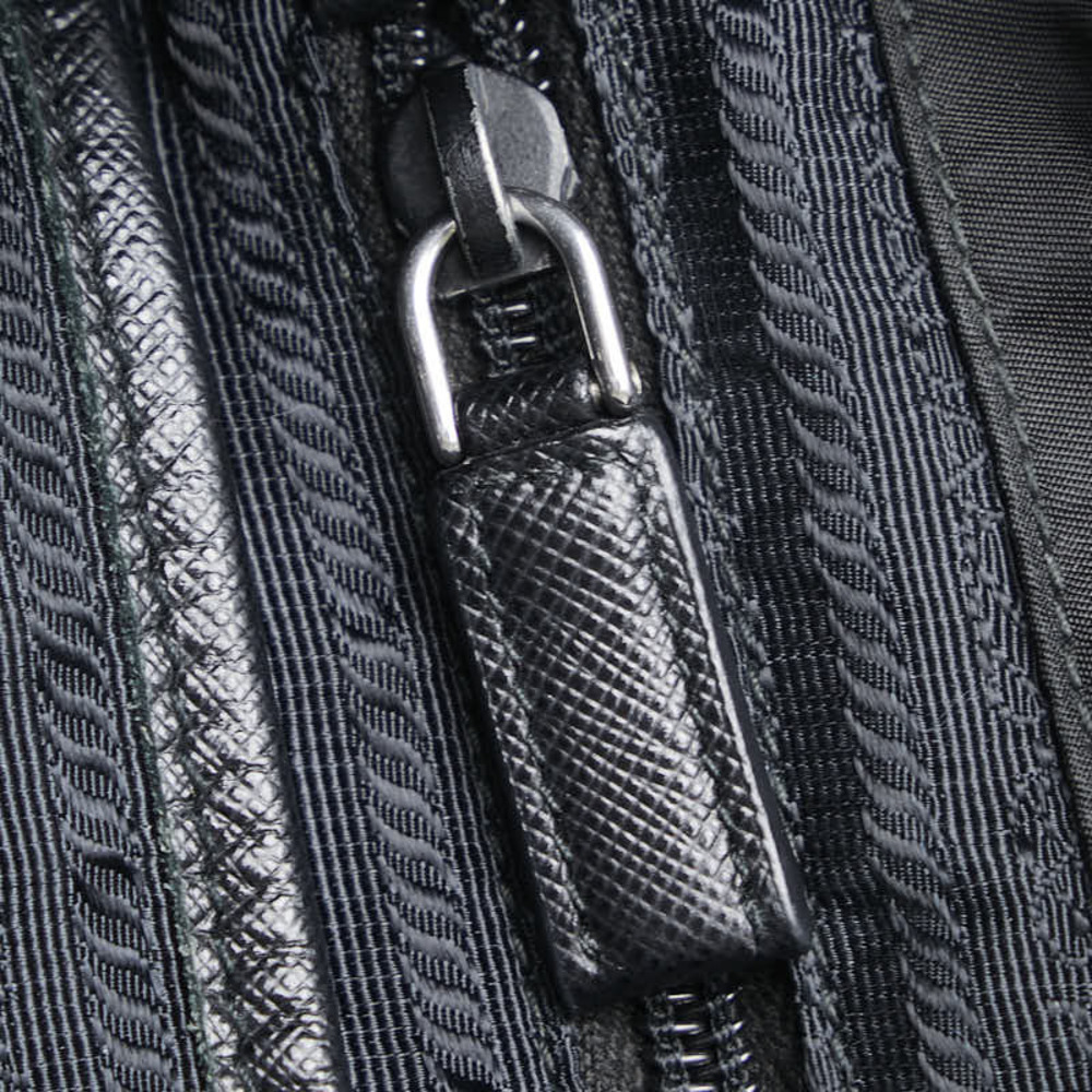 Prada Rucksack Triangle Black Backpack Plate Nylo… - image 7